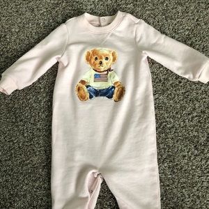 Polo Baby Flag Bear Terry Coverall